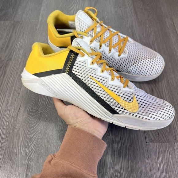 Custom Nike By You ID Metcon 6 White Yellow DA2894-991 Mens Size 15 main image 5